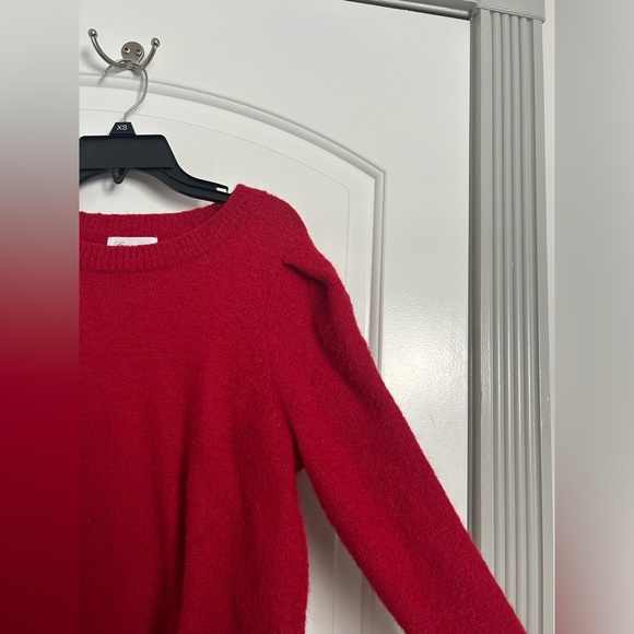 Lovers and Friends Revolve Cherry Red Tight Knit Sweater size small fall 90s - Picture 4 of 11